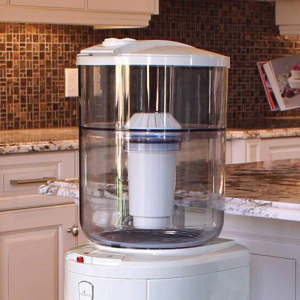 Vitapur White Countertop Top Loading Electric Water Cooler with Cold